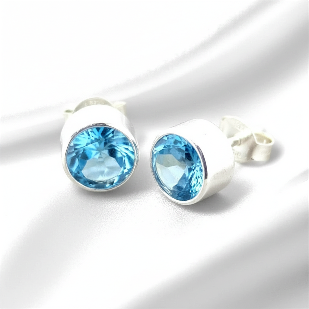 Blue Topaz Studs